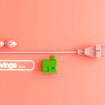 Energy saving concept with piggy bank.