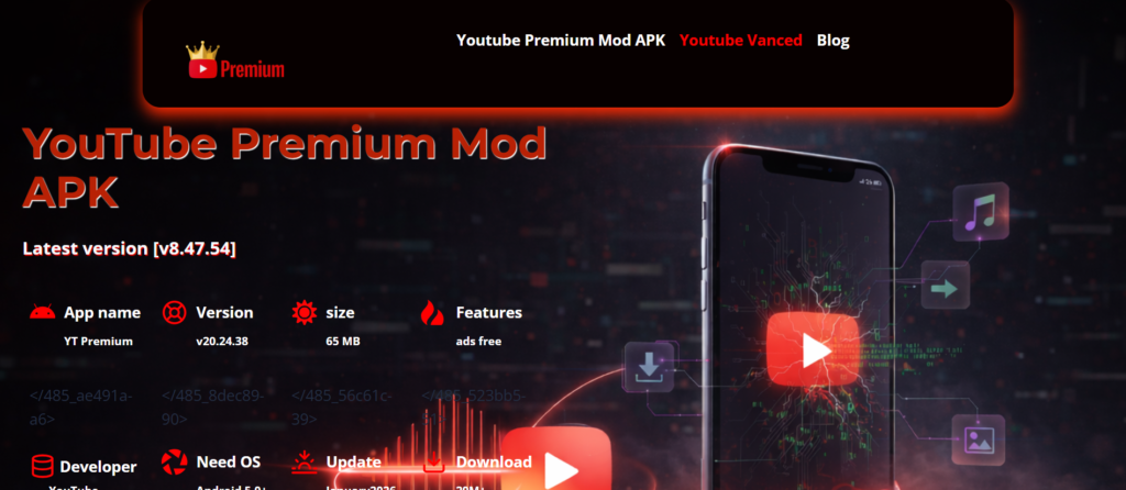 youtube premium mod apk