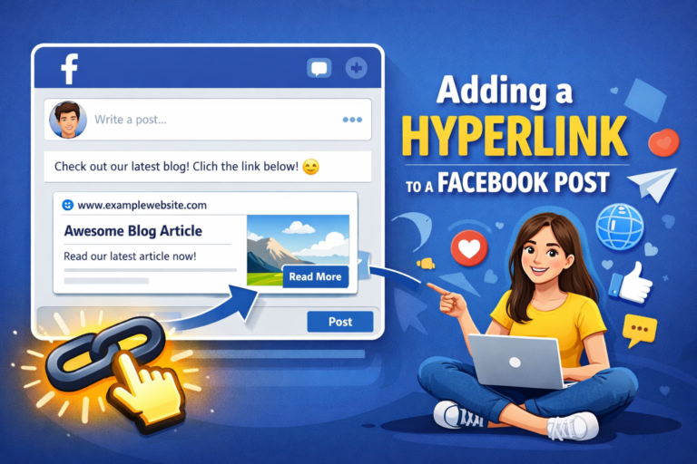Adding a Hyperlink to a Facebook Post