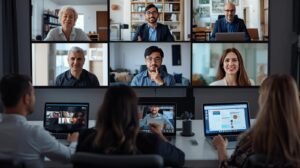 Cloud-based business phone system UK in use