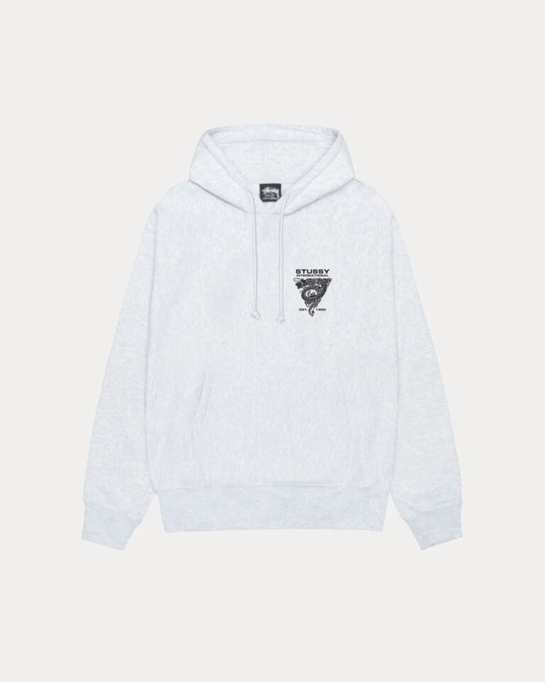 Stussy Dragon Hoodie Ash Heather1