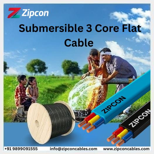 Submersible 3 Core Flat Cable