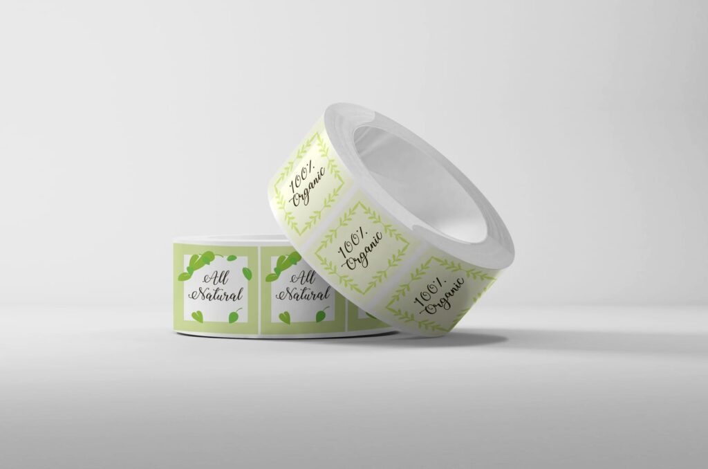 oval roll labels