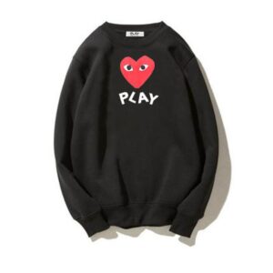 CDG Play Double Side Printed Black Sweatshirt