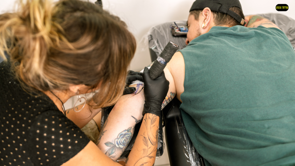 Green And Red Modern Artistic Tattoo Portfolio Presentation (1)