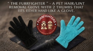 _The Furrfighter - A pet hairlint removal glove with 2 thumbs that fits either hand like a glove
