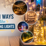 7 Fun Ways to Use LED String Lights with cozy, colorful lighting scenes and vibrant decorations.