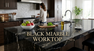 black marble worktop