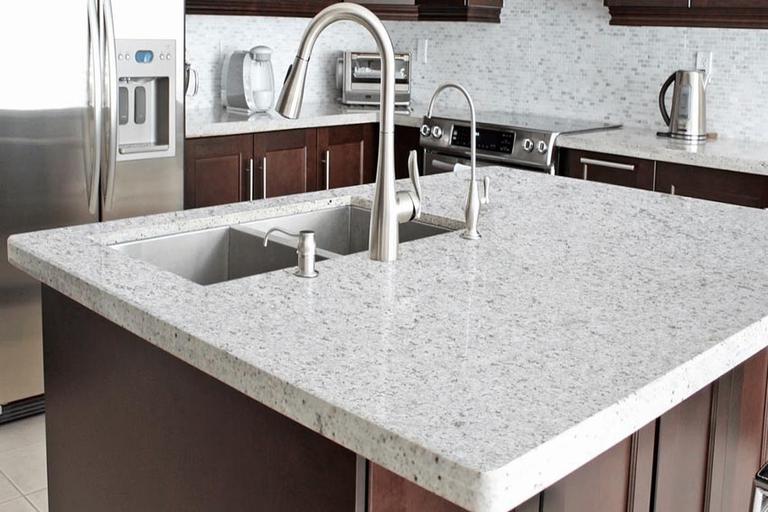 White granite worktops