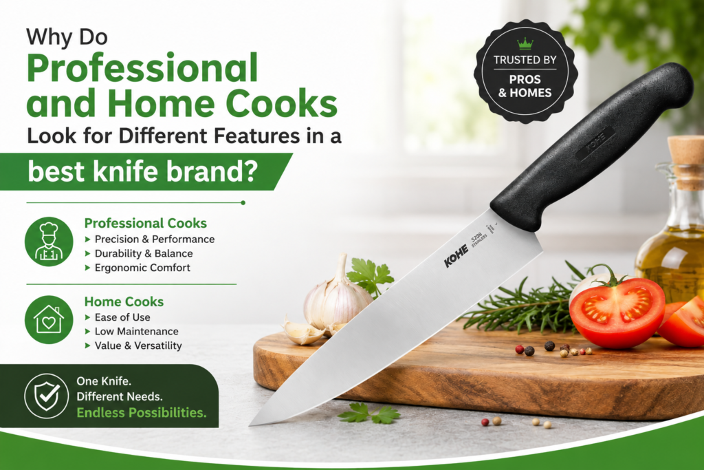 Why Do Professional and Home Cooks Look for Different Features in a best knife brand?