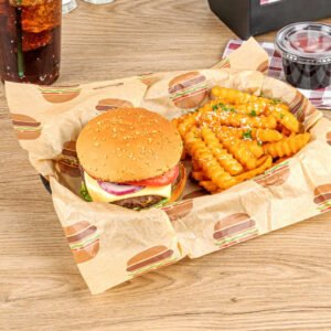 Custom food basket liners