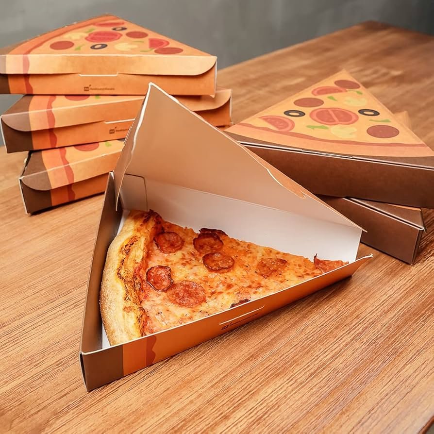 Custom pizza slice boxes with logo