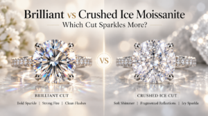 Brilliant vs Crushed Ice Moissanite: Which Cut Sparkles More?