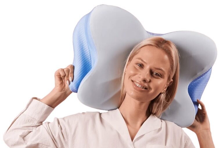 Derila Ergo ergonomic pillow with contoured memory foam design for head and neck support